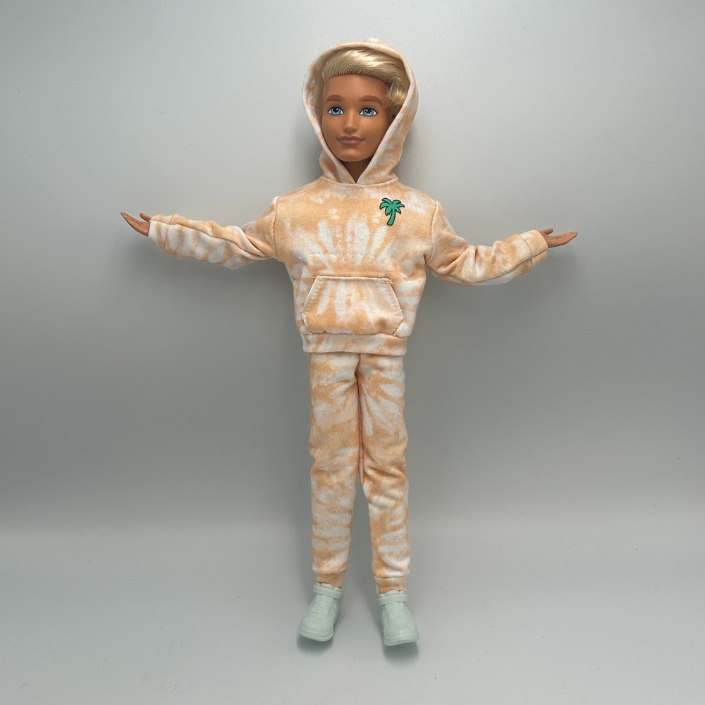 Barbie Dream Besties Ken Posable Fashion Doll Mattel Malibu Tie Dye Hoodie Shoes